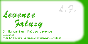 levente falusy business card